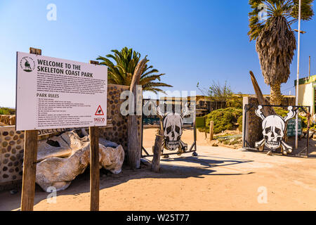 Ugabmund (Ugab) porte, entrée de la Skeleton Coast National Park, Namibie Banque D'Images