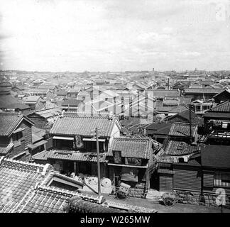 [ 1900 Japon - Vue panoramique sur Tokyo ] - Vue panoramique sur Tokyo. 20e siècle vintage lame de verre. Banque D'Images