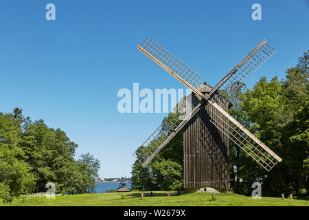 TALLINN, ESTONIE - Juillet 07, 2017 : open air museum, Vabaohumuuseumi kivikulv, Rocca al Mare proche de la ville de Tallinn en Estonie. Banque D'Images