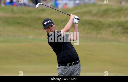 L'Irlande du Nord pendant trois jour Shivren Cormac du Dubai Duty Free 2019 Irish Open à Lahinch Golf Club. Banque D'Images