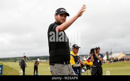 L'Irlande du Nord pendant trois jour Shivren Cormac du Dubai Duty Free 2019 Irish Open à Lahinch Golf Club. Banque D'Images