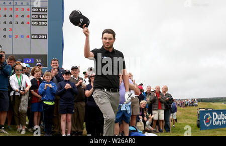 L'Irlande du Nord pendant trois jour Shivren Cormac du Dubai Duty Free 2019 Irish Open à Lahinch Golf Club. Banque D'Images