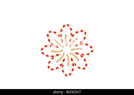 Résumé Ligne Mono Logo Fleurs Inspiration isolé sur fond blanc Illustration de Vecteur
