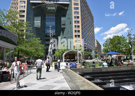 DETROIT, MI / USA - 30 juin 2019 : dans la région de parc Campus Martius. Banque D'Images