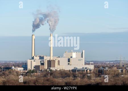 Stadtwerke München, SWM combinée de chaleur et d'électricité nord, centrale électrique au charbon, Unterfohring, Munich, Haute-Bavière, Bavière, Allemagne Banque D'Images