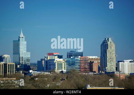 Centre-ville de Raleigh, Caroline du Nord Metro Skyline Banque D'Images