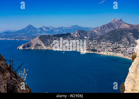 Mediterranean Resort Calpe près de Valence, Costa Blanca, Espagne Banque D'Images