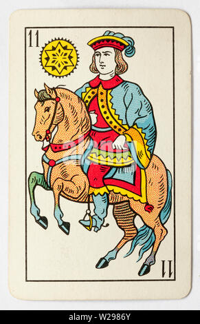 Heraclio Fournier Espagnol Vintage Playing Card No 55 Banque D'Images