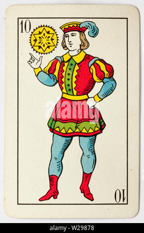 Heraclio Fournier Espagnol Vintage Playing Card No 55 Banque D'Images