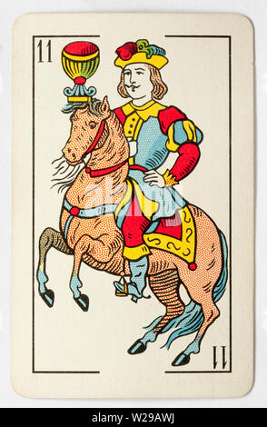 Heraclio Fournier Espagnol Vintage Playing Card No 55 Banque D'Images