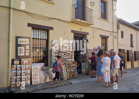 Boutique de souvenirs dans l'Alhambra, Grenade, Espagne, Banque D'Images