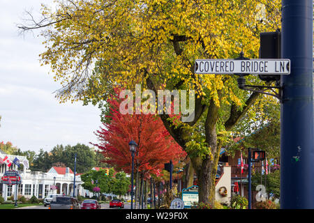 Frankenmuth, Michigan, USA - 9 octobre, 2018 : vue sur le centre-ville de quartier touristique de Frankenmuth Michigan Banque D'Images