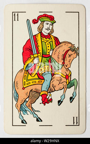 Heraclio Fournier Espagnol Vintage Playing Card No 55 Banque D'Images