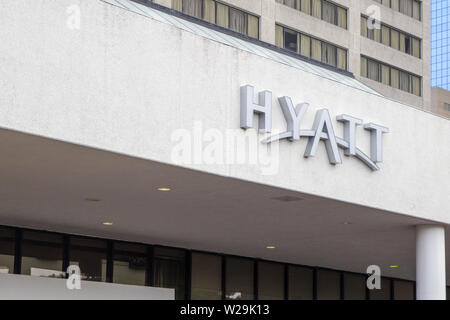 Lexington, Kentucky, USA - Le 27 mai 2015 : l'extérieur de l'hôtel Hyatt au centre-ville de Lexington Kentucky Banque D'Images