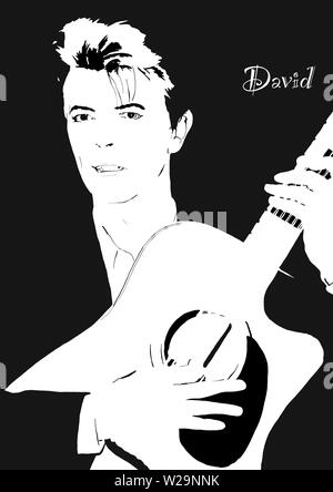 Illustration de David Bowie Banque D'Images