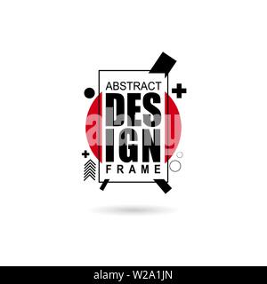 Création d'illustration vectorielle, cadres modernes. élégant avec des éléments de graphique typographie forme abstraite rouge Illustration de Vecteur