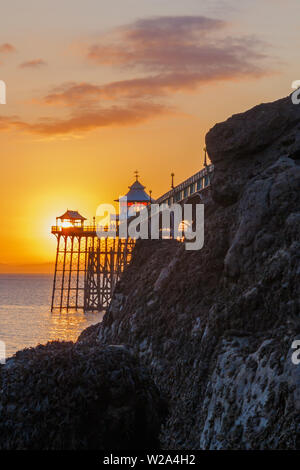 Prises de la plage au bord de Clevedon Banque D'Images