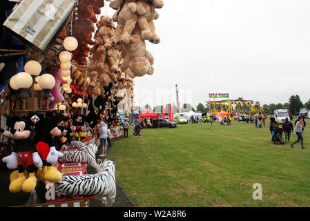 Une vue générale de la fête foraine au 2019 Northampton de ville tous Banque D'Images