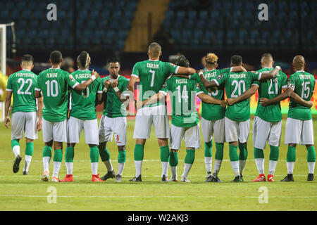 Alexandrie, Egypte. 07Th Juillet, 2019. Madagascar au cours des tirs au but dans la coupe d'Afrique des Nations 2019 ronde de 16 match de foot entre Madagascar et la RD Congo à Alexandria le stade. Credit : Omar Zoheiry/dpa/Alamy Live News Banque D'Images