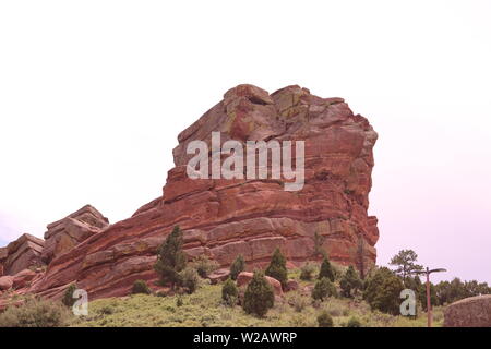 Le Red Rocks Amphitheatre, Morrison, CO Banque D'Images