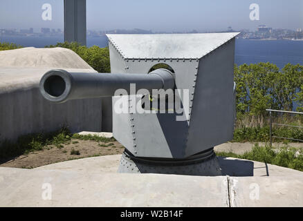 Novosiltsevskaya l'autre batterie de forteresse de Vladivostok. L'île russe. La Russie Banque D'Images