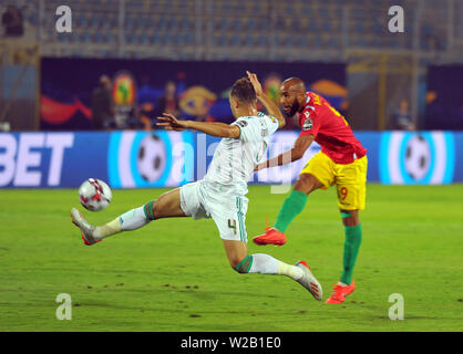 Le Caire, Égypte. 7 juillet, 2019. Pendant l'Algérie vs Guinée.Total Egypte coupe d'Afrique des Nations 2019 au stade du 30 juin est du Caire.Photo : Chokri Mahjoub Crédit : Chokri Mahjoub/ZUMA/Alamy Fil Live News Banque D'Images