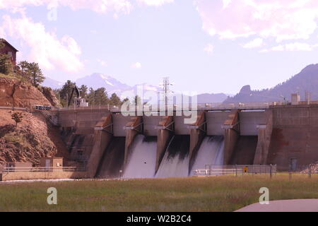 Lake Estes, Estes Park, CO Banque D'Images