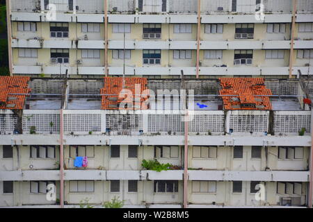 Une vue de haut niveau d'un bloc d'appartements dans le centre de Bangkok, Thaïlande Banque D'Images