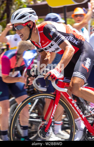 ADELAIDE, AUSTRALIE - 20 janvier. Richie Porte de l'Australie et l'Trek-Segafredo a d'abord de vieux Alan Jaume & Fils Hill Climb tour final lors de l'étape 6 Banque D'Images