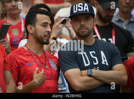 Décines-Charpieu, France. 7 juillet, 2019. Football, les femmes : WM, USA - Pays-Bas, ronde, final, Stade de Lyon : Photo : Sebastian Gollnow/dpa dpa : Crédit photo alliance/Alamy Live News Banque D'Images