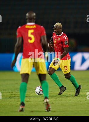 Le Caire, Égypte. 07Th Juillet, 2019. En France, le 7 juillet 2019 : Ibrahima CisseÌ de Guinée pendant la coupe d'Afrique des Nations 2019 match entre l'Algérie et à l'Guniea 30 juin Stadium du Caire, en Égypte. Ulrik Pedersen/CSM. Credit : Cal Sport Media/Alamy Live News Banque D'Images