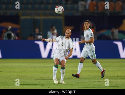 Le Caire, Égypte. 07Th Juillet, 2019. En France, le 7 juillet 2019 : Adlane Guedioura de l'Algérie lors de la coupe d'Afrique des Nations 2019 match entre l'Algérie et à l'Guniea 30 juin Stadium du Caire, en Égypte. Ulrik Pedersen/CSM. Credit : Cal Sport Media/Alamy Live News Banque D'Images
