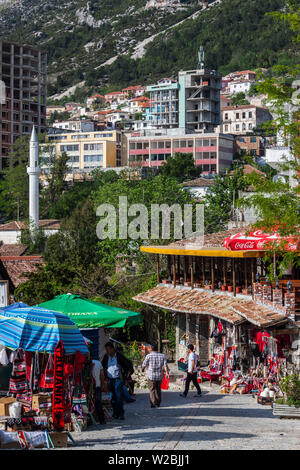 L'Albanie, Kruja, ville bazaar Banque D'Images