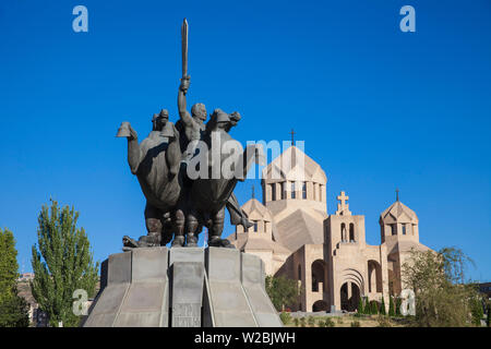 L'Arménie, Erevan, district de Kentron, Surp Grigor Loussavoritch Yekeghetsi Cathedral - la plus grande église dans le monde l'Arménie Banque D'Images