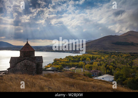 L'Arménie, le Lac Sept, monastère de Sevanavank Banque D'Images