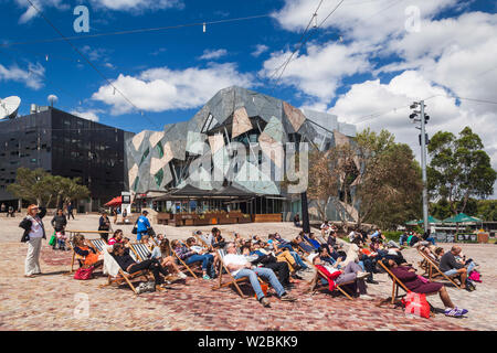 L'Australie, Victoria, Melbourne, VIC, Federation Square, extérieur Banque D'Images