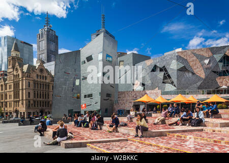 L'Australie, Victoria, Melbourne, VIC, Federation Square, extérieur Banque D'Images