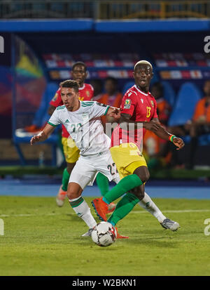 Le Caire, Égypte. 07Th Juillet, 2019. En France, le 7 juillet 2019 : Ibrahima CisseÌ de Guinée pendant la coupe d'Afrique des Nations 2019 match entre l'Algérie et à l'Guniea 30 juin Stadium du Caire, en Égypte. Ulrik Pedersen/CSM. Credit : Cal Sport Media/Alamy Live News Banque D'Images