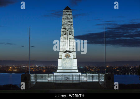 L'Australie, Western Australia, Perth, Kings Park, Mémorial de la guerre de l'État, l'aube Banque D'Images