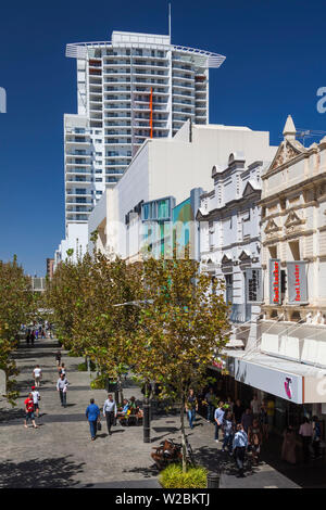 L'Australie, Western Australia, Perth, Murray Street Mall, elevated view Banque D'Images
