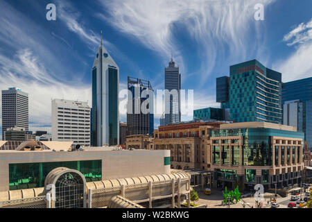 L'Australie, Western Australia, Perth, Perth central de skyline view, l'après-midi Banque D'Images