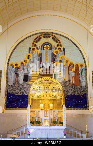 Intérieur de Kirche Am Steinhof, Église Saint Léopold, Vienne, Autriche, Europe Centrale Banque D'Images