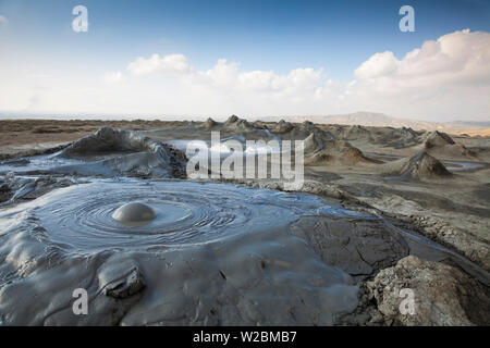 L'Azerbaïdjan, de Gobustan, parc national de Gobustan, volcans de boue Banque D'Images