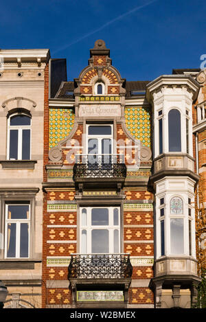 Belgique, Bruxelles, l'architecture art nouveau, l'Hôtel Van Eetvelde, ancienne résidence de Baron Van Eetvelde, Ministre de l'Congo Belge Banque D'Images