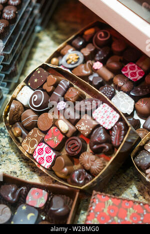 Belgique, Bruges, boutique de chocolats belges, des chocolats Banque D'Images