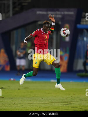 Le Caire, Égypte. 07Th Juillet, 2019. En France, le 7 juillet 2019 : Issiaga Sylla de Guinée pendant la coupe d'Afrique des Nations 2019 match entre l'Algérie et à l'Guniea 30 juin Stadium du Caire, en Égypte. Ulrik Pedersen/CSM. Credit : Cal Sport Media/Alamy Live News Banque D'Images