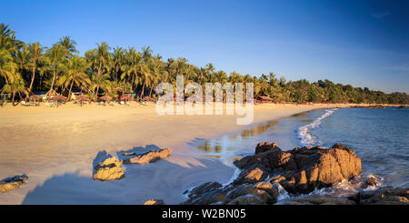 Myanmar (Birmanie), l'État de Rakhine, plage de Ngapali Banque D'Images