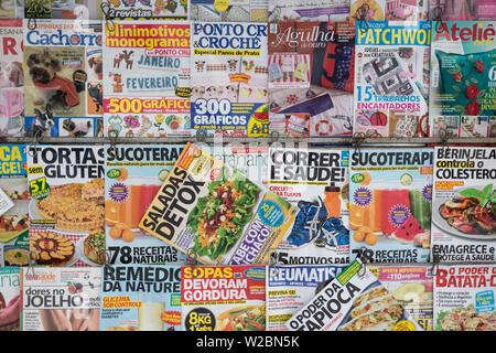 Magazines sur l'affichage en Centro, Rio de Janeiro, Brésil Banque D'Images