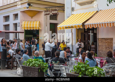 Cuba, La Havane, La Havane, Vieje Cafe Paris Banque D'Images