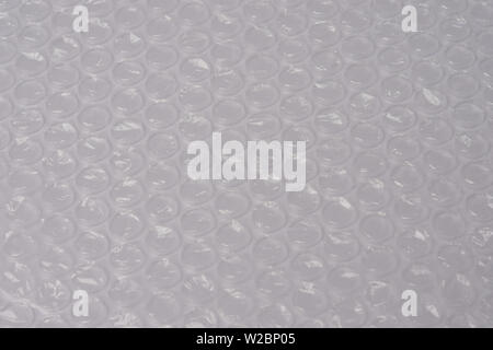 L'enveloppe de bulle en plastique texture background ou film à coussin d'Air Horizontal abstrait de la texture pour travaux créatifs Background Banque D'Images
